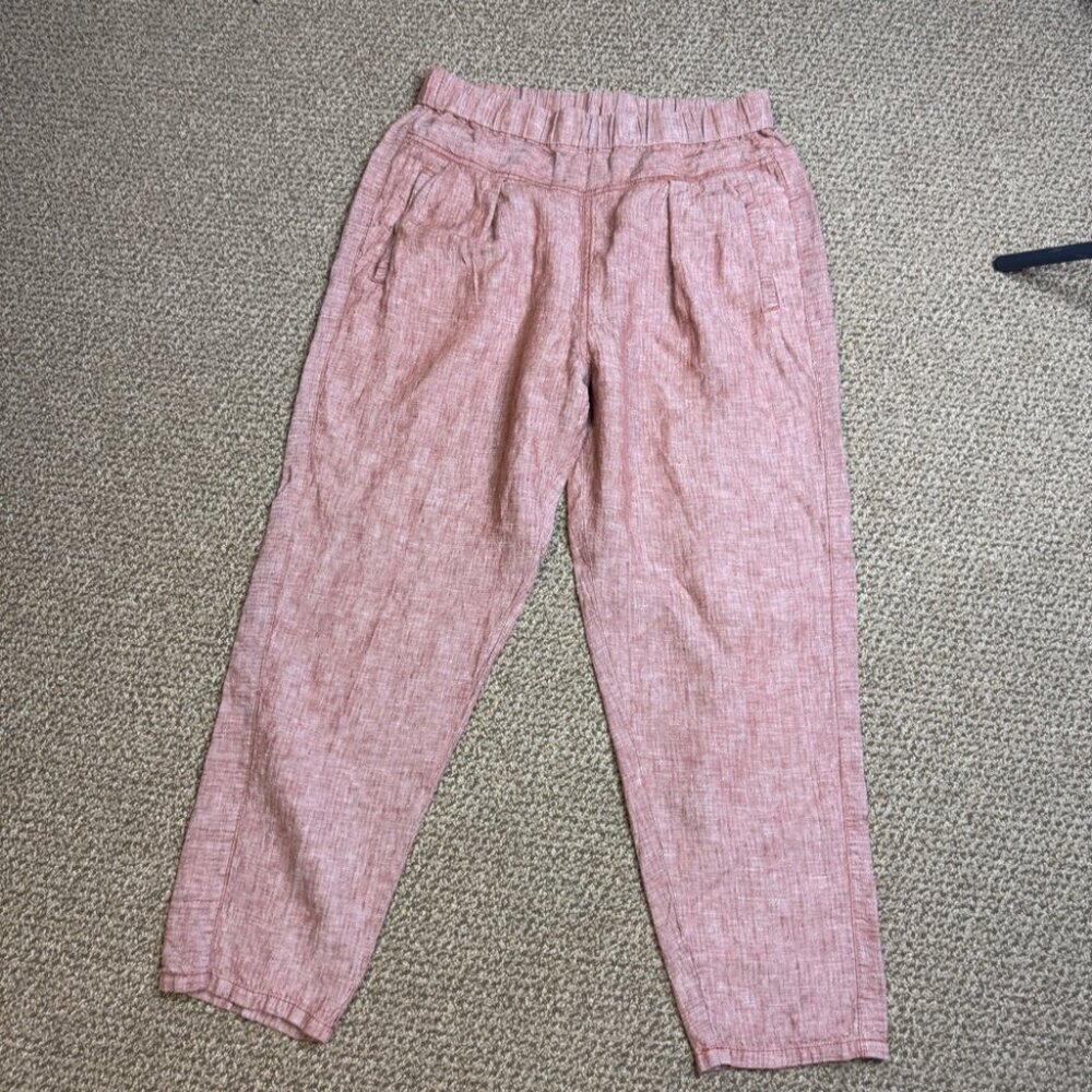 Hei Hei Antropologie Linen Pull-On Relaxed Pleated Elastic Waist Pants  Small - Picture 2 of 11